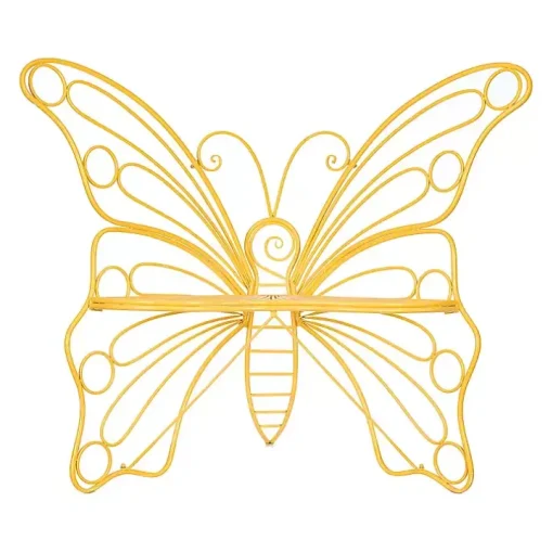 Yellow Metal Butterfly Garden Chair